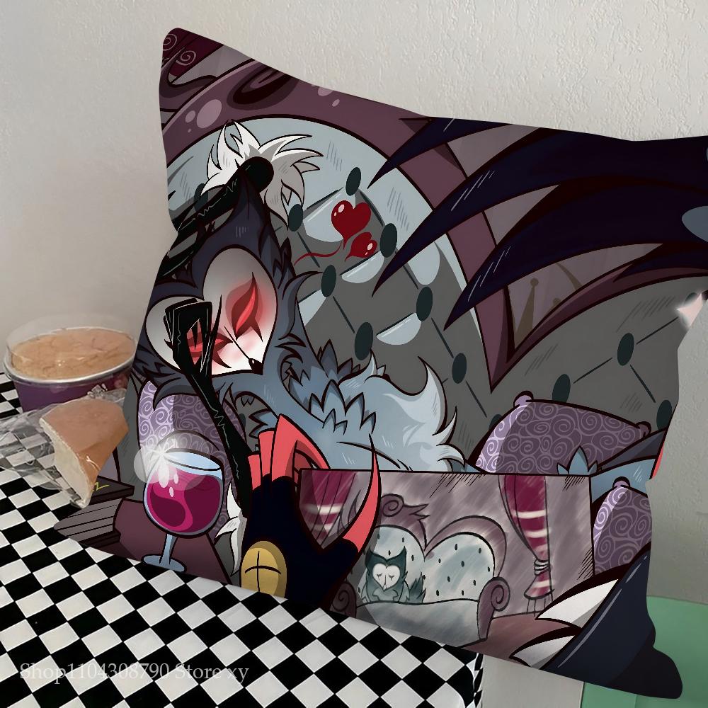 Anime H-Hazbin H-Hotels Pillow Case Square Pillow Bedroom Sofa Leisure Comfort Cushion Car Living Room Home Decoration