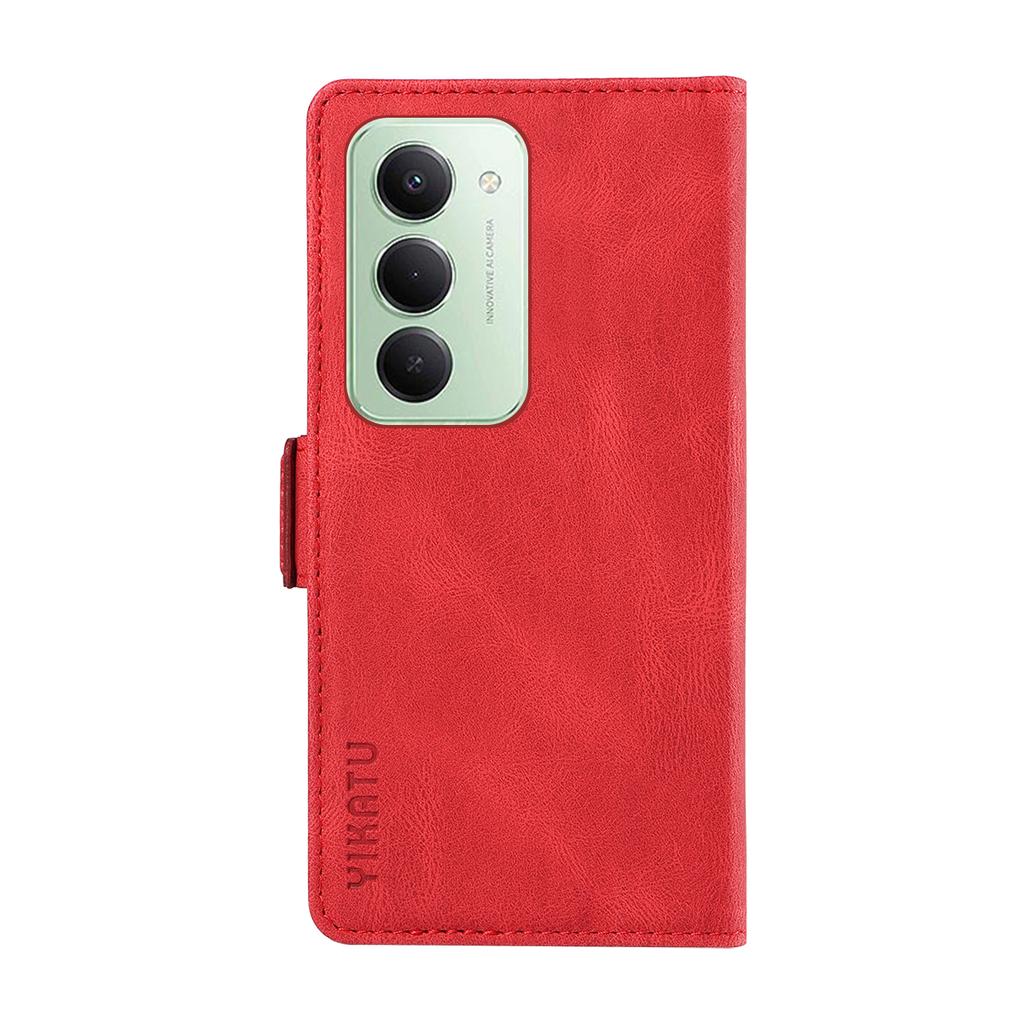 For Xiaomi Redmi 15 4G (EU) (171mm) Leather Case YIKATU YK-005 Skin-touch Feeling Wallet Phone Cover