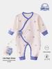 Newborn Velcro Asymmetrical Butterfly Romper for Infants and Toddlers, Double Layer Belly Protection, All-Season Jumpsuit