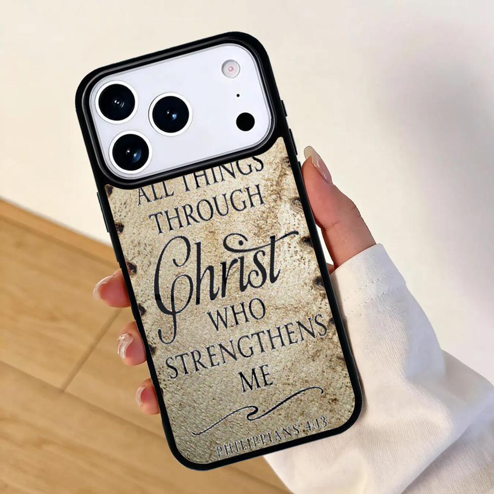 Custodia per Telefono con Citazione Cristiana Softball Baseball Per Apple iPhone 17 air 16 Pro Max 15 Pro Max 14 13 12 11 Mini Cover Posteriore