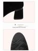 2025 Women's Suede Ankle Boots: Spring & Autumn Mid-Chunky Heel, Slimming Round Toe Design