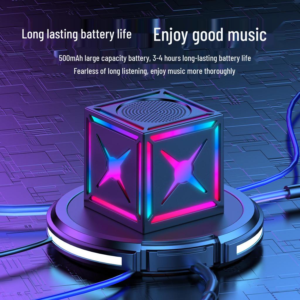 Wireless Bluetooth Speaker with Powerful Bass and RGB Lights for Outdoor Use