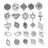 10pcs Vintage Antique Silver Color Connector Charms For Earring Necklace Bracelet Making Jewelry Making Findings