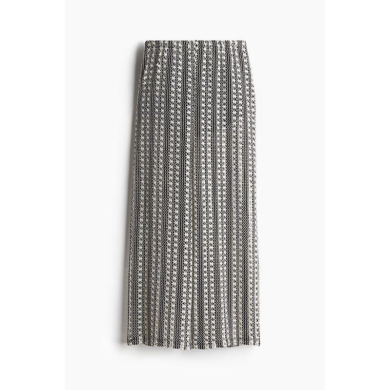 

HM 2025 New Fall Women s Clothing Cut Out Pattern Wide Leg Pants 1281909 Black/Pattern 170/88(L)