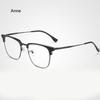 Women Men Silver Anti Blue Light Transparent Myopia Glasses Frame Round Eyewear Blocking Glasses Optical Spectacle Eyeglass