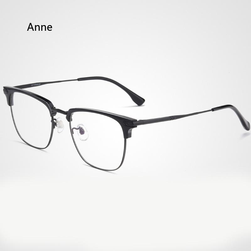 Women Men Silver Anti Blue Light Transparent Myopia Glasses Frame Round Eyewear Blocking Glasses Optical Spectacle Eyeglass