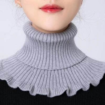 Unisex Fake Turtleneck Collar Warm Autumn Winter Neck Scarf Soft Fake Collar Fashion Knitted Scarves