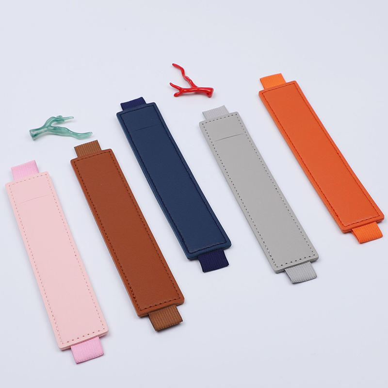 1pc PU Leather Pen Loop Holder Elastic Notebook Band Adjustable Pen Sleeve Pencil Pouch Strap for Notebook Binder Diary Planner