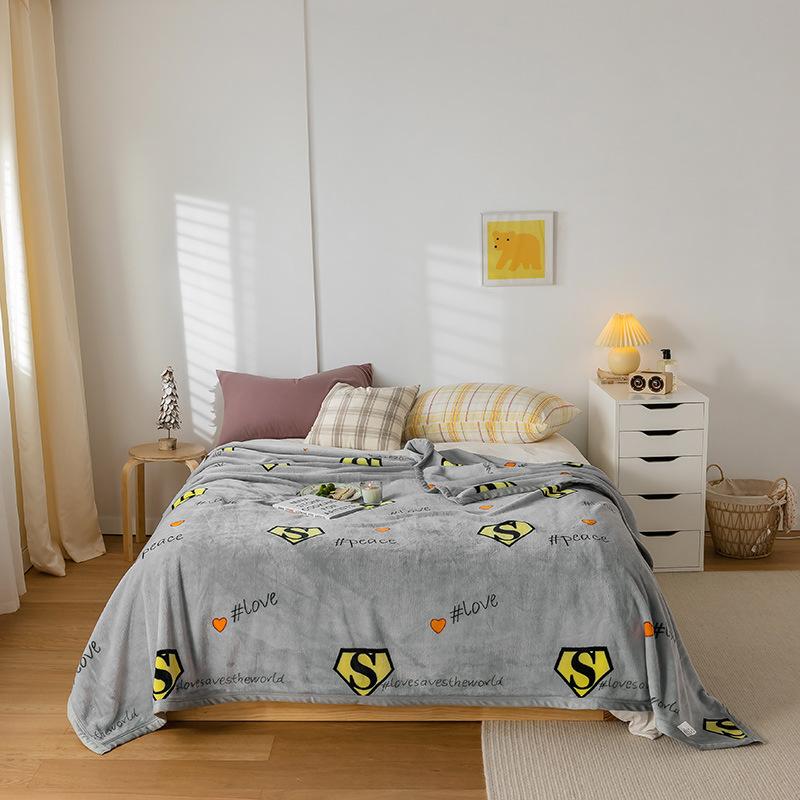 Neue bedruckte Decke, Martendecke, Sofabezugdecke, verdickte Geschenkdecke, Nickerchendecke, Farai-Decke