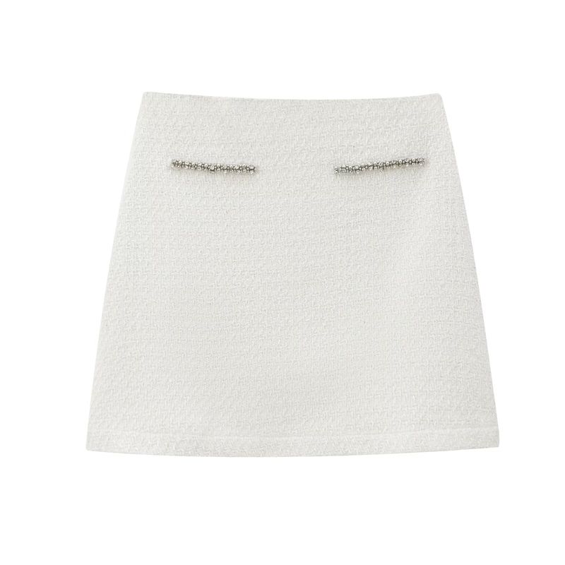 Kaslead New Arrival Women's Clothing Fashion Fengshui Diamond Decorative Velvet Coat Skirt 1246799 1246949