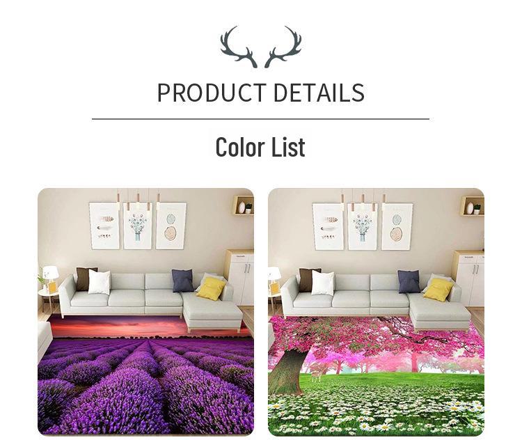 Rutschfester Wohnzimmerteppich aus Samt: Schmutzabweisend, Pflegeleicht, Kühl, Leise, Schlichter Stil