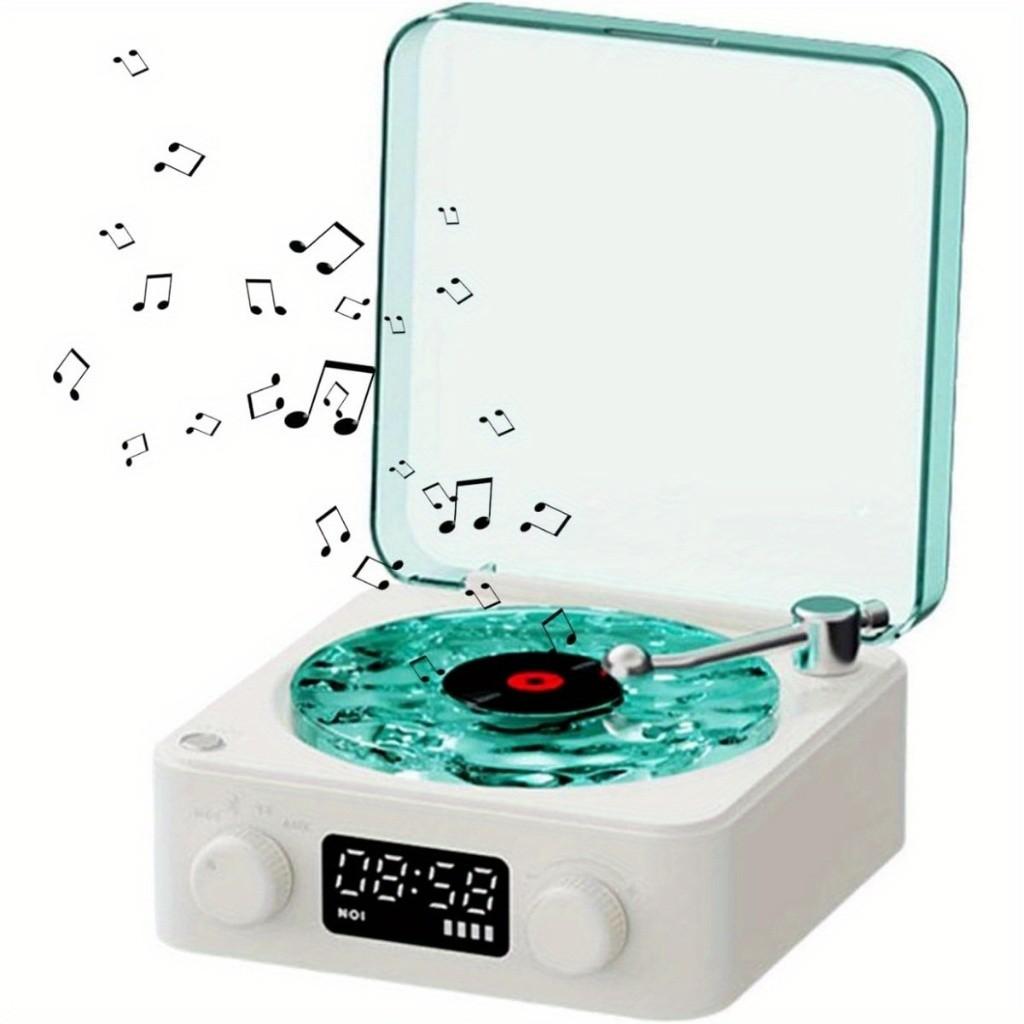 Retro Vinyl Record Player White Noise Bluetooth Turntable Speaker Portable Stereo Sleep Aid Wireless Surround Sound System