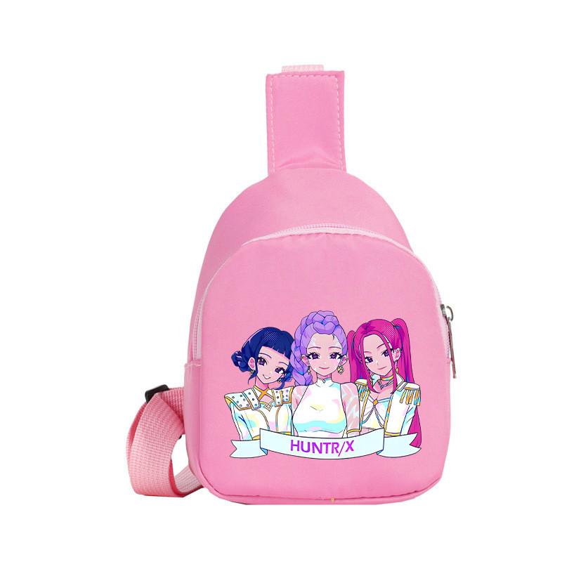 Kids Girls Kpop Hunters Rumi Zoey Mira Printed Student Lightweight Breast Bag Casual Messenger Bags