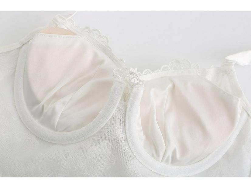 French Lace Fishbone Corset: Sexy Embroidered Camisole with Thin Bra Cups for Women