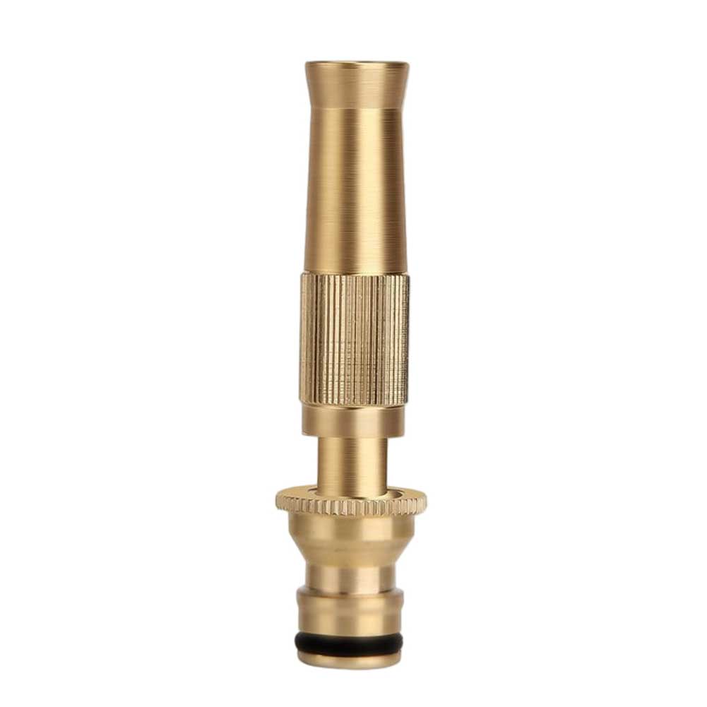 1pc Brass Hose Nozzle Adjustable Twist Hose Nozzle Jet Sweeper Nozzle Garden Sprayer Brass Hose Nozzle For Watering Cleaning China Mainland