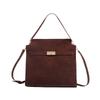 New Autumn and Winter Niche High-end Retro Matte Handbag Women's Large-capacity Commuting Shoulder Oblique Span Bag