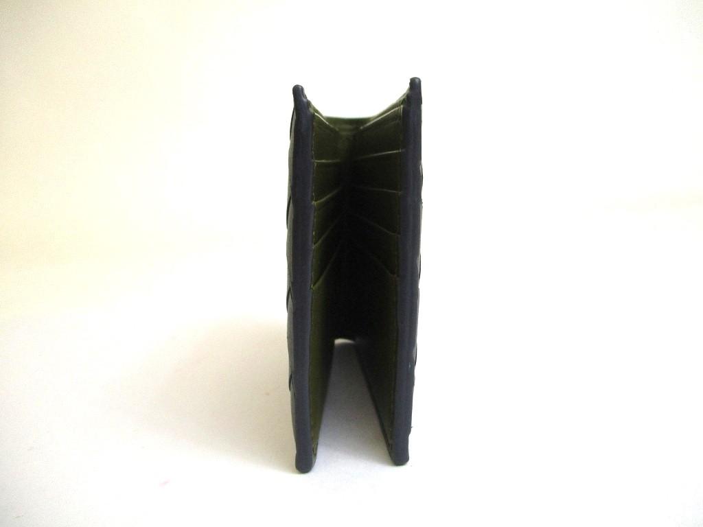 Authentic BOTTEGA VENETA Dark Navy Blue Leather Small Bi-Fold Bill Wallet #a594  Refurbished