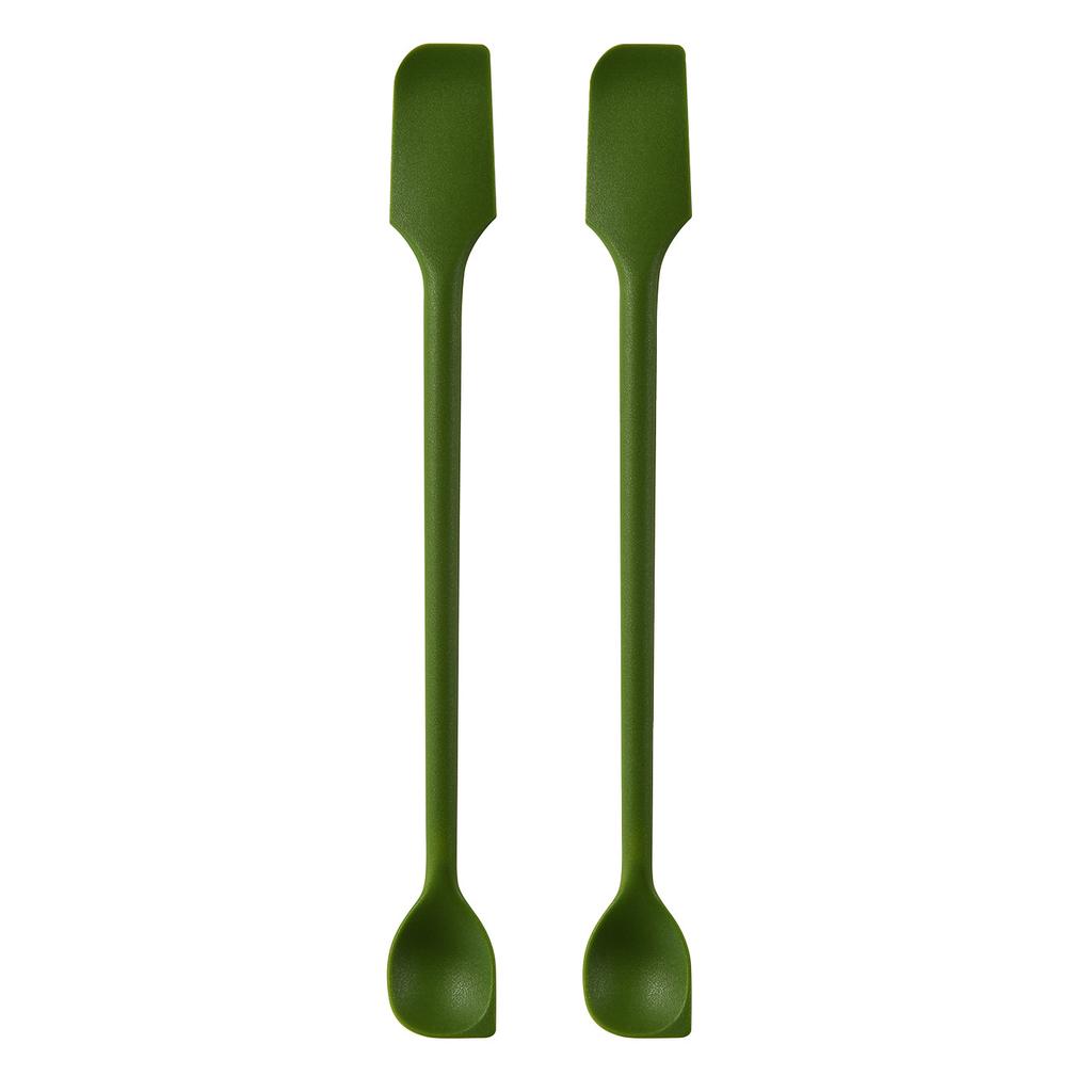 Silicone double-headed jam spatula, kitchen silicone spatula, jam spatula, household double-headed mixing stick, spoon