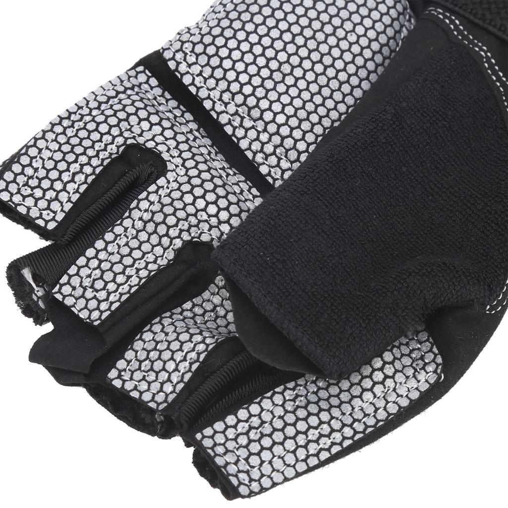 Half Finger Cycling Protective Gloves AntiSlip Brthable Gloves(Red )
