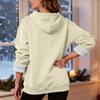 Women's Fashionable Casual Long-Sleeved Top With Fleece Thickened Hooded Sweatshirt