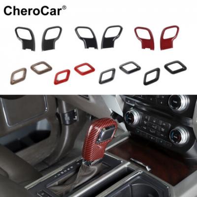 Gear Shifter Head Trim Cover Shift Knob Decorative Trim for Ford F150 2015-