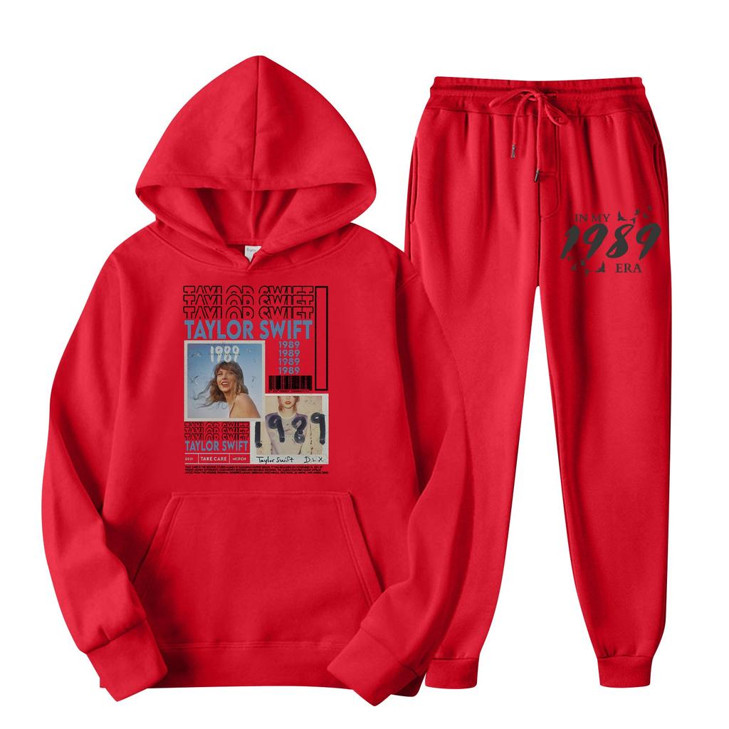 Women's Casual Hoodie and Sweatpants Set Pullover Long Sleeve Top with Front Pocket Adjustable Waistband Jogger Pants Lounge Wear