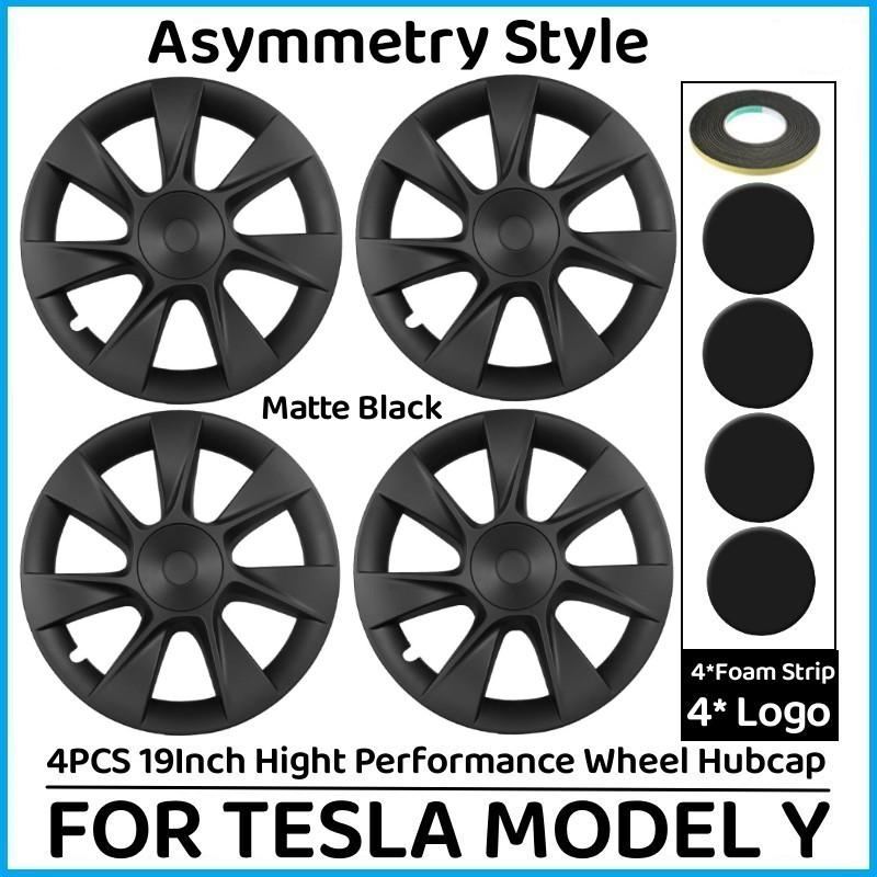 4PCS Wheel Caps for Tesla Model Y 2018-2024 Automobile Replacement 19 Inch Hubcap Performance Hub Cap Full Rim Cover Accessories TESLA