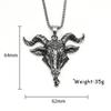 Gothic Lucifer Goat Men's Pendant Chain Popular Charm Stainless Steel Satan Baphomet Necklace Gift Jewelry Accessories