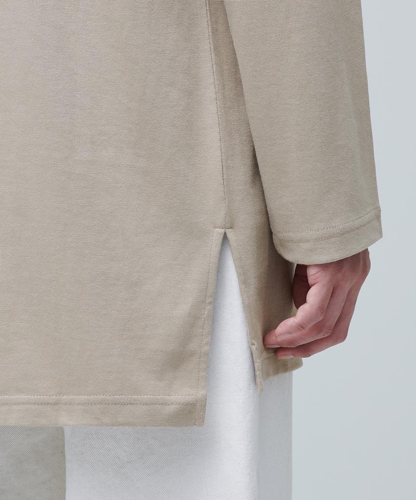 MUSINSA STANDARD Layered Crew Neck Long Sleeve T-Shirt_Long Length [Dusty Beige]