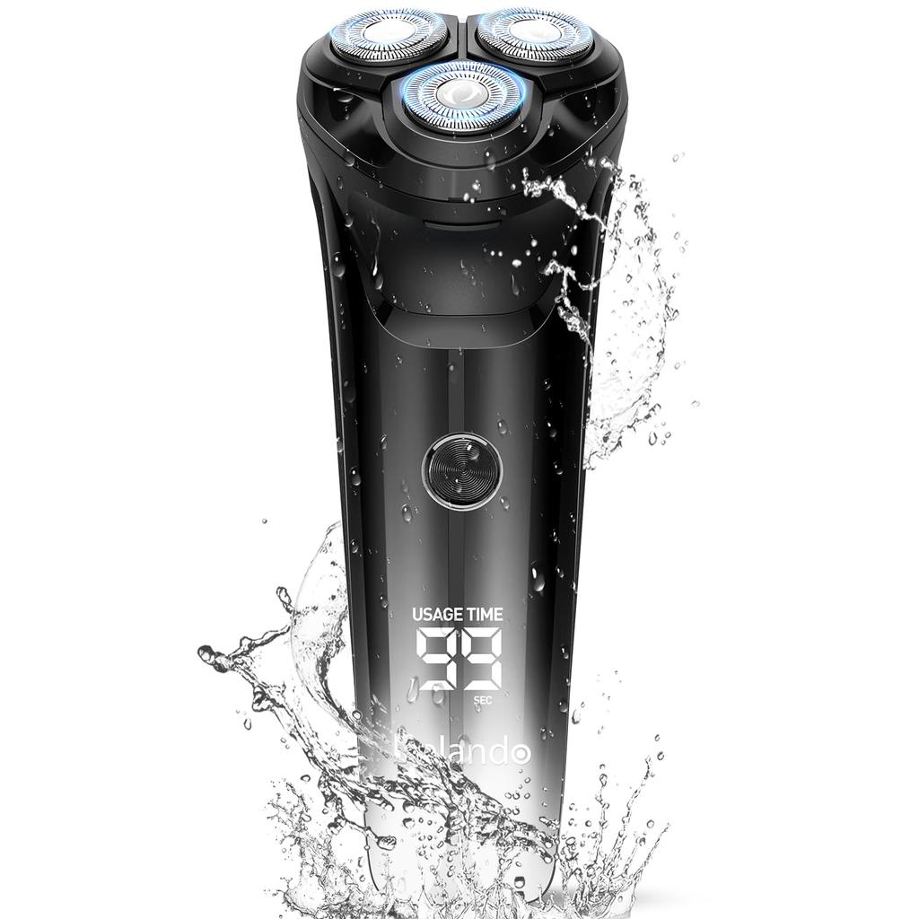 Electric Shaver Artificial IPX7 Locking LCD Remaining Power USB Fast International Perfect for Business or Keeping in the Men's [AI Intelligence,