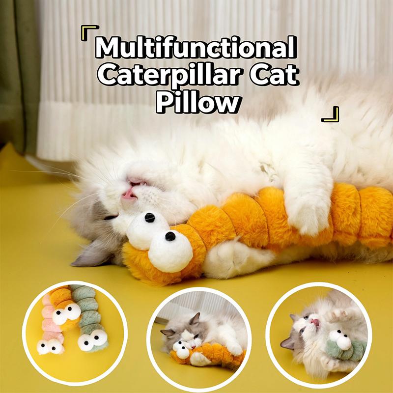 Cat Plush Chew Toy Soft Bite Stick Catnip Kitten Toy Insect Design Cat Pillow Teaser Stick Interactive Cat Chew Toys Supplies