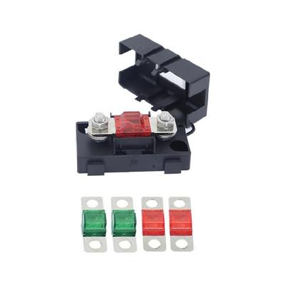 4 Stück Sicherungshalter & Flachsicherungs-Set 30A 50A für Kfz-Elektrik Sicherungskasten mit einfacher Montage