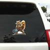 Squirrel With Chainsaw Car Sticker Vinyl Decal Waterproof Rear Window Motorcycle Camper Bumper Truck Laptop Decoration TM319
