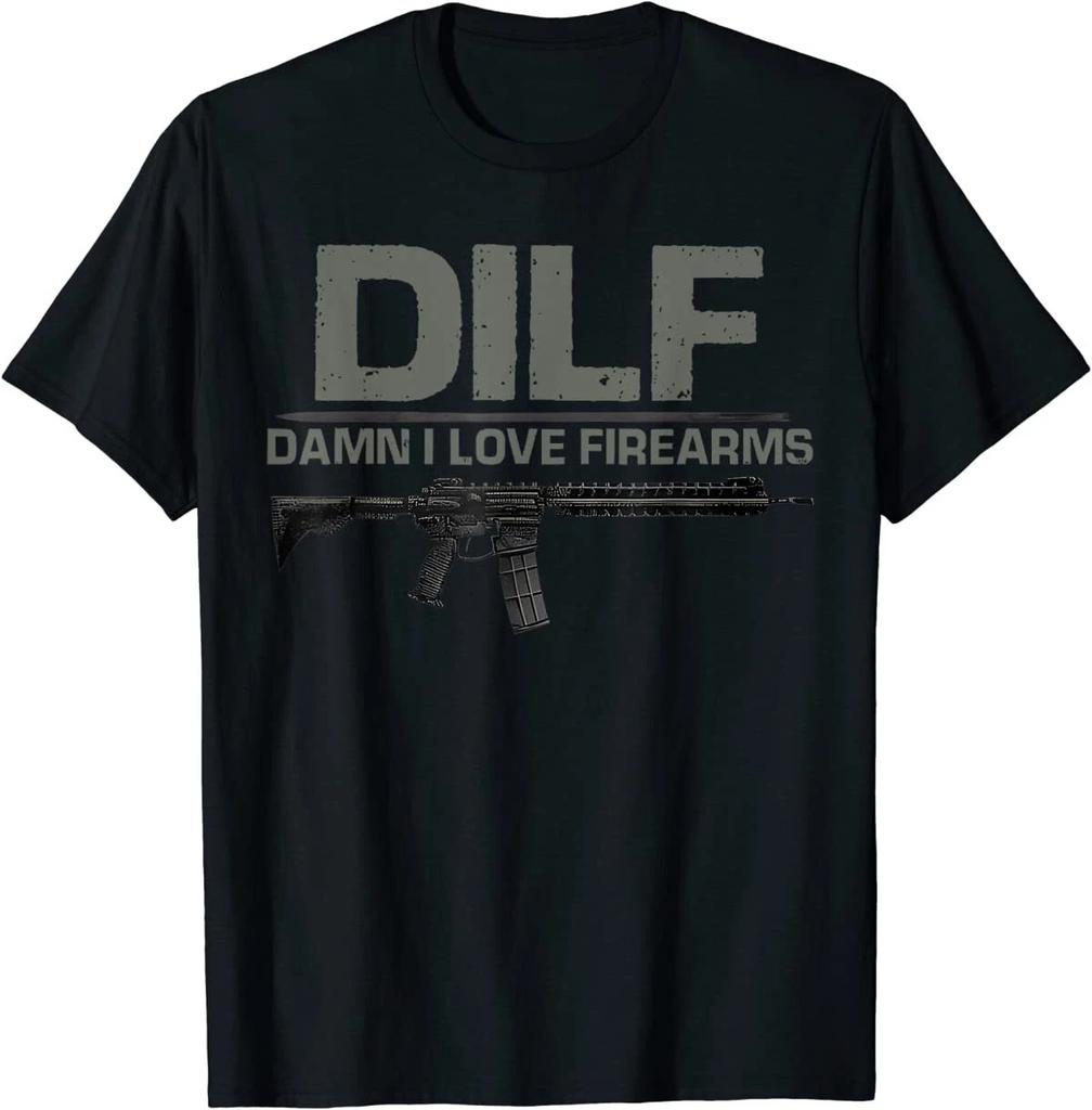 DILF Damn I Love Firearms Comfortable and Fashionable Street Hip Hop Daily Sports Wear Men's Me