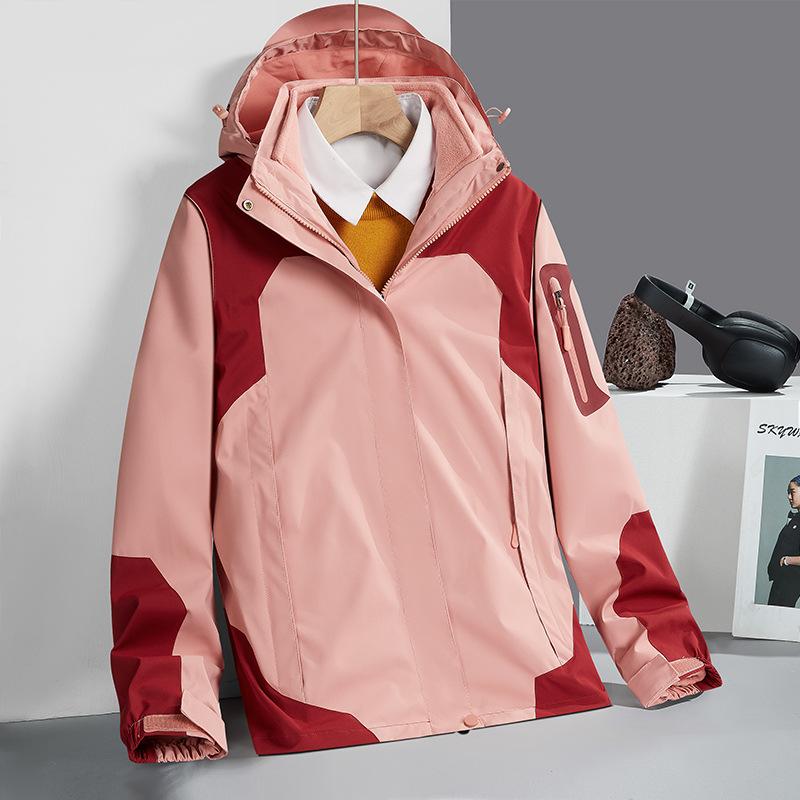 

Женская бархатная куртка со съемной подкладкой, комплект-тройка, горнолыжный костюм из двух частей M