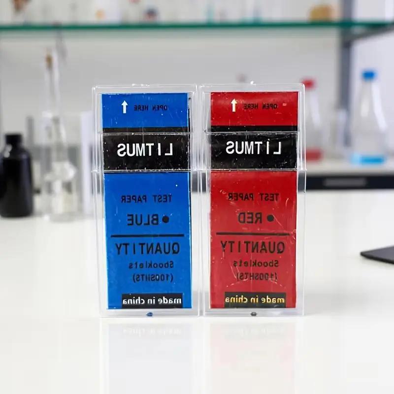 100 Strips/Box PH Test Strips Red/Blue Litmus Paper Acid Alkali Test Paper For Water Soil Laboratory Acid Alkaline Detection