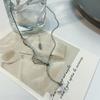 Double Ring Buckle Pearl Pendant Choker - Women's Cool Clavicle Chain with Unique Style