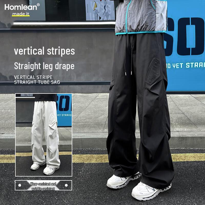 

Homlean Men s Straight-Leg Parachute Cargo Pants 4XL
