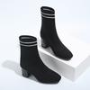 Fashion New Round Toe Sexy Cloth Mid-tube Boots for Winter Comfortable Elegant Large Size Walking Boots for Women