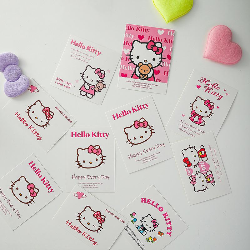 

28 шт. Открытки Sanrio Hello Kitty, Открытка «Спасибо» для подарков на вечеринку, Малый бизнес, Розничная торговля, Карты для подарочной упаковки