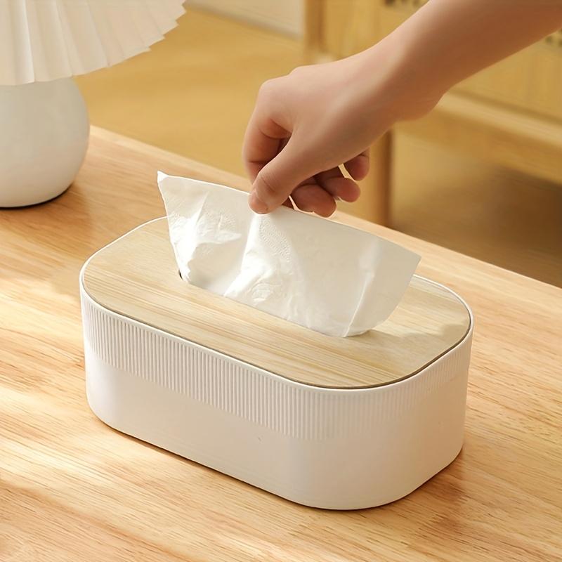 1 buc Suport Modern Pătrat pentru Cutie de Șervețele - Design Minimalist cu Deschidere Superioară Economisitor de Spațiu Durabil Plastic Organizator de Șervețele cu Șervețele Faciale Polish