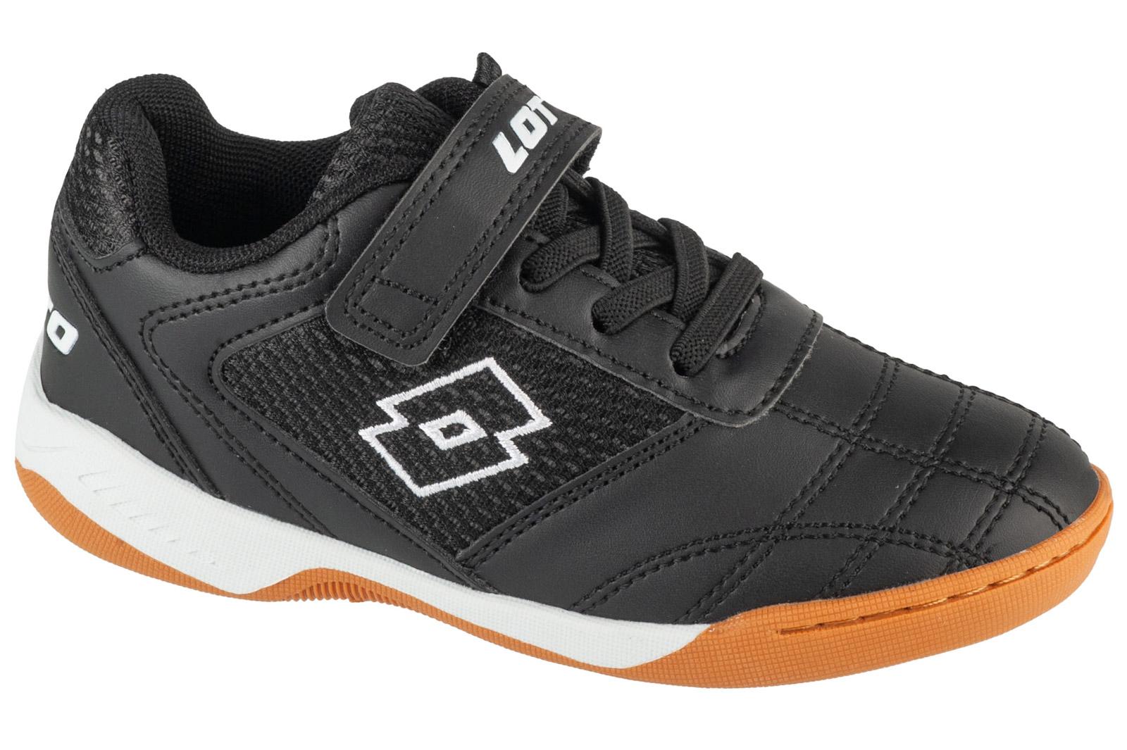 Lotto Pacer K, scarpe da calcio indoor nere da ragazzo 32 nero