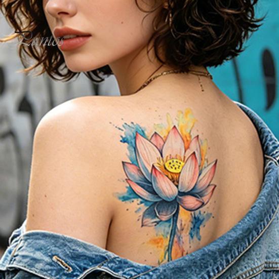 Removable Tattoo Stickers 5 Sheets Butterfly Stickers, Waterproof Temporary Flower Tattoos, Colorful Non-irritating Decals Face Body Tattoos