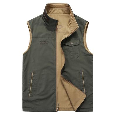 Autumn New Style Men's Waistcoat Fishing Photography Outdoor Sports Sleeveless Jacket Reversible Waistcoat