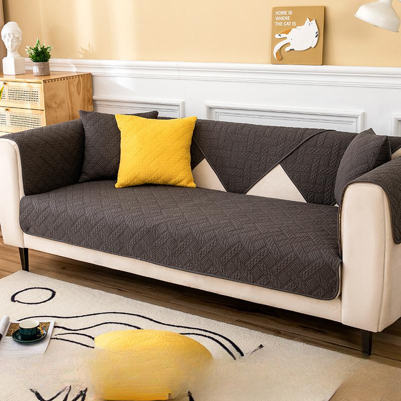 Nordic Modern Minimalist Four Seasons Universal Pure Cotton Non-Slip Breathable Sofa Cover Sofa Cover Cover Cloth