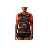 Gradient Design Moisture-Wicking Breathable Round Neck Short Sleeve Athletic Shirt Women Tops Orange 2092A272-705