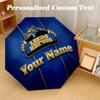 Leeds Rhinos Automatic 8‑ribs Umbrella, Custom Name Text Personalized Folding Umbrella Rain Sun Gift