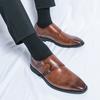 Fashion Mens Business Derby Shoes Career Black Brown Casual Shoes Office Classic Leather Shoes  Plus Size 38-46