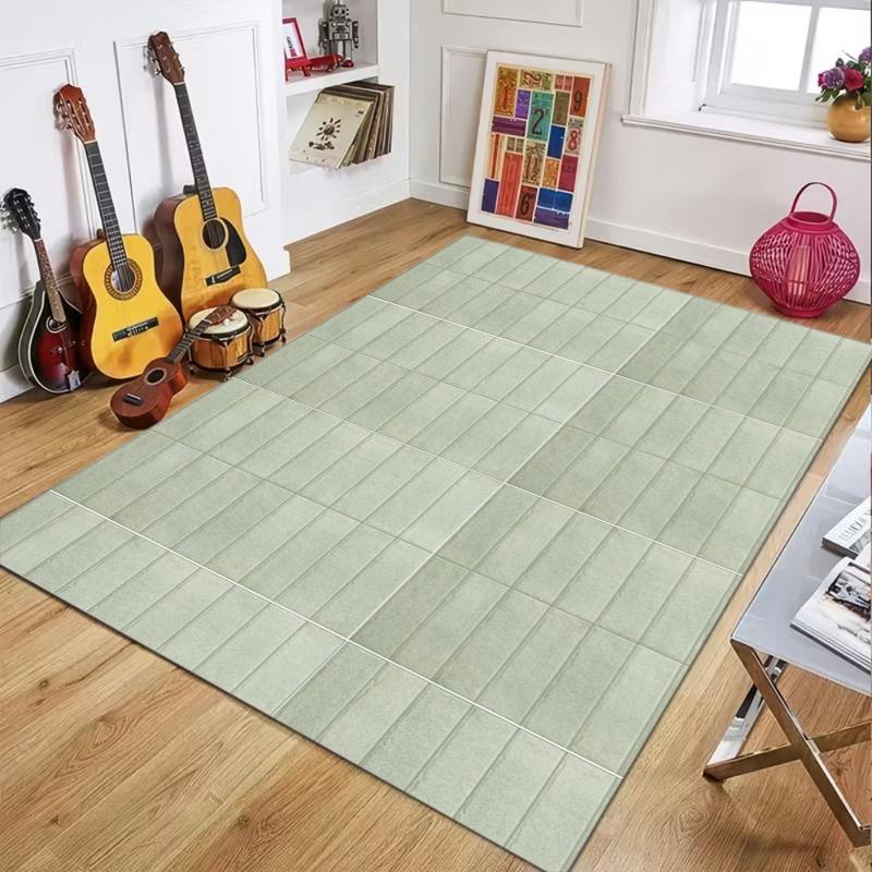 

Modern Geometric Grid Striped Area Rug Large Carpet for Living Room Bedroom Hallway Entryway Kitchen Decorative Floor Mat 40X60CM