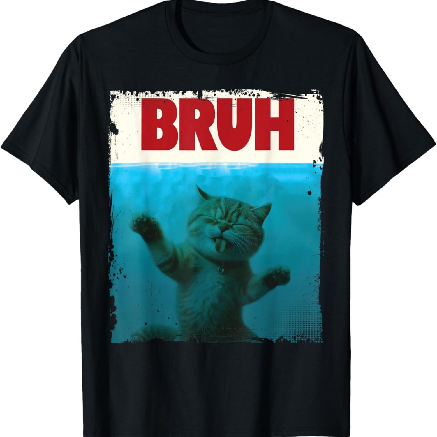 Chill Cat Bruh Brother Funny For Cat Lover Cat Mom Cat Dad T-Shirt S